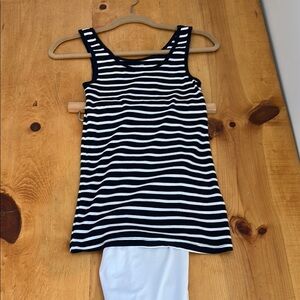 NWOT Navy/Wht Striped Tank Top size S